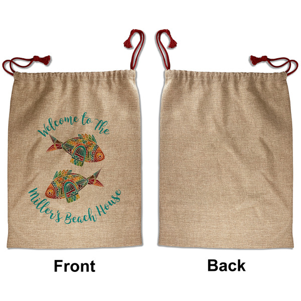 Mosaic Fish Santa Bag - Approval - Front