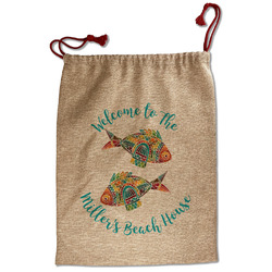 Mosaic Fish Santa Sack - Front