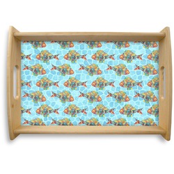 Mosaic Fish Natural Wooden Tray - Small