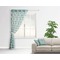 Mosaic Fish Sheer Curtain With Window and Rod - in Room Matching Pillow