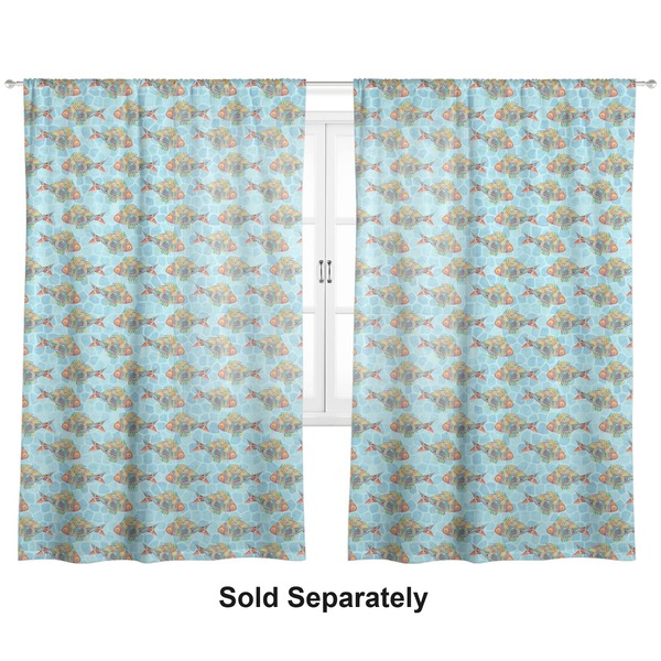 Colorful Fish Sheer Curtains