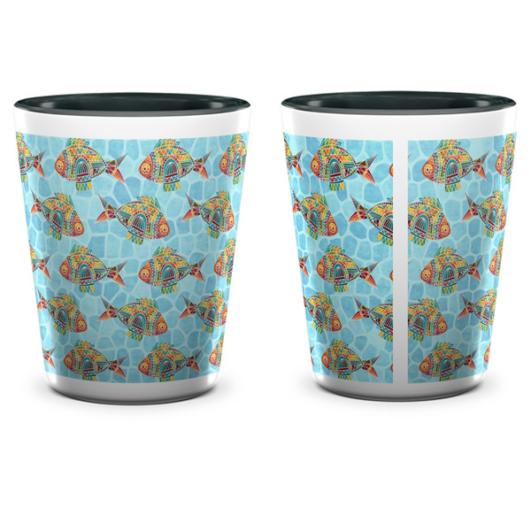 Mosaic Fish Shot Glass - Two Tone - APPROVAL