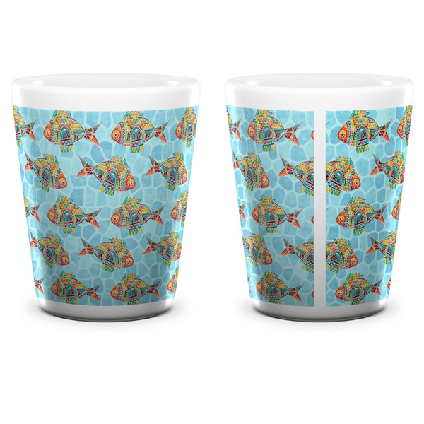Mosaic Fish Shot Glass - White - APPROVAL