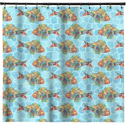 Mosaic Fish Shower Curtain - Custom Size