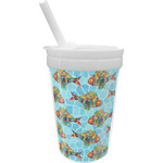 Mosaic Fish Sippy Cup with Straw