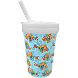 Mosaic Fish Sippy Cup with Straw