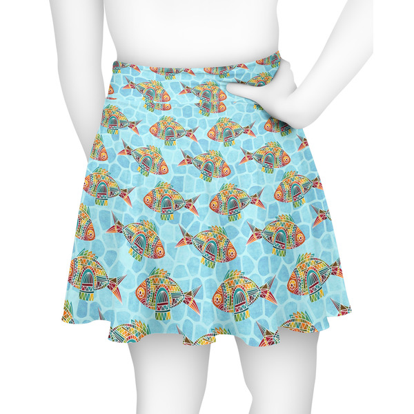 Mosaic Fish Skater Skirt - Back