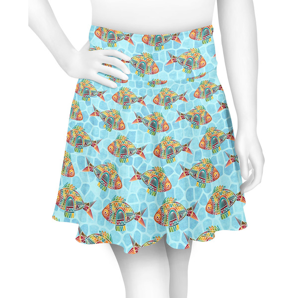 Custom Mosaic Fish Skater Skirt - X Large