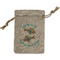 Mosaic Fish Small Burlap Gift Bag - Front