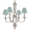 Mosaic Fish Small Chandelier Shade - LIFESTYLE (on chandelier)