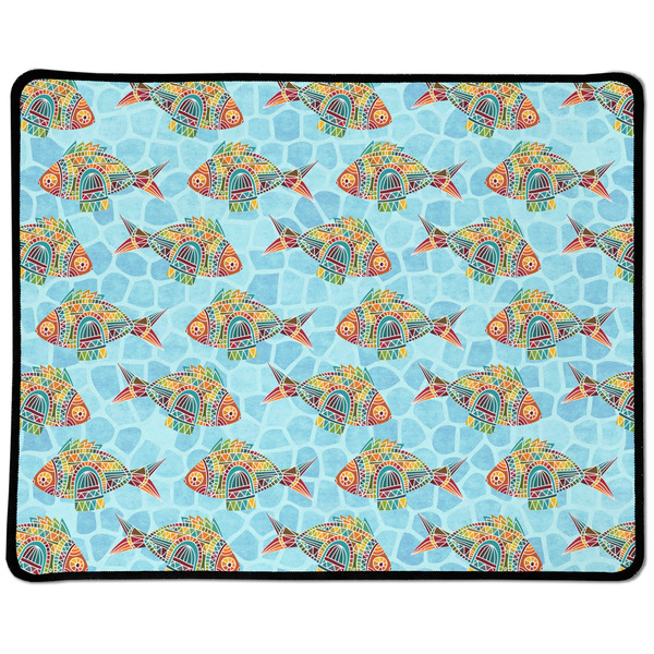 Custom Mosaic Fish Large Gaming Mouse Pad - 12.5" x 10"