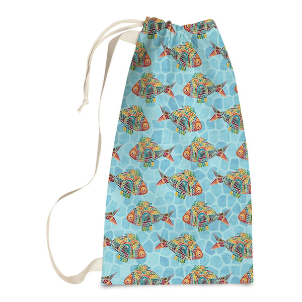 Custom Mosaic Fish Laundry Bags - Small