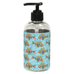 Mosaic Fish Plastic Soap / Lotion Dispenser (8 oz - Small - Black)