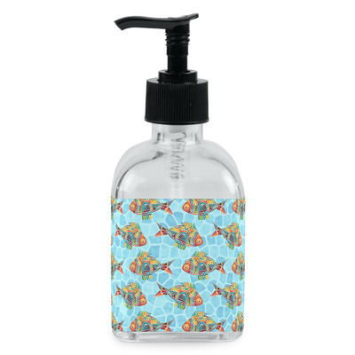 Mosaic Fish Glass Soap & Lotion Bottle