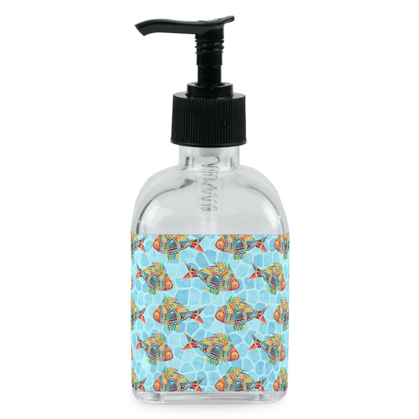 Custom Mosaic Fish Glass Soap & Lotion Bottle - Single Bottle