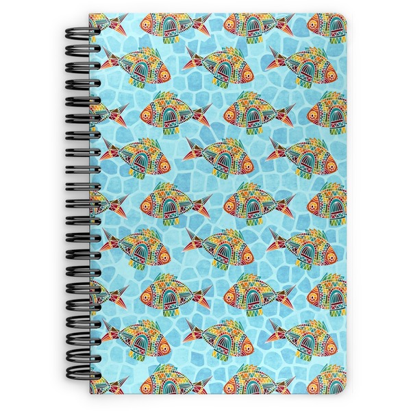 Custom Mosaic Fish Spiral Notebook - 7x10