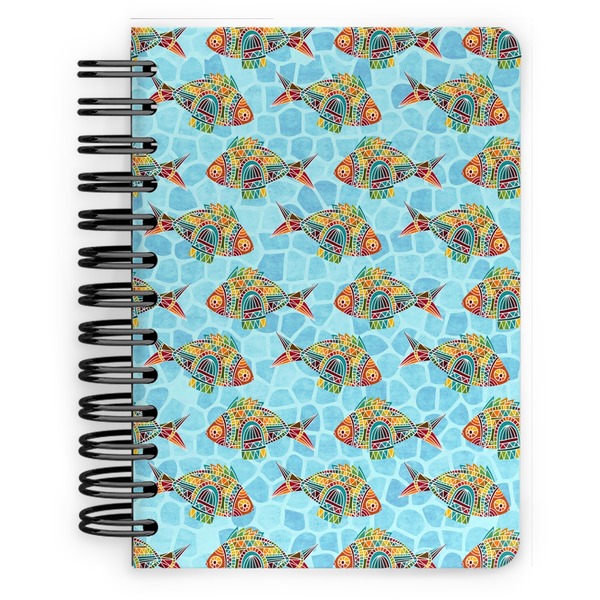 Custom Mosaic Fish Spiral Notebook - 5x7