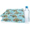 Mosaic Fish Sports Towel Folded with Water Bottle