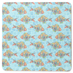 Mosaic Fish Square Rubber Backed Coaster