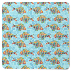 Mosaic Fish Square Rubber Backed Coaster