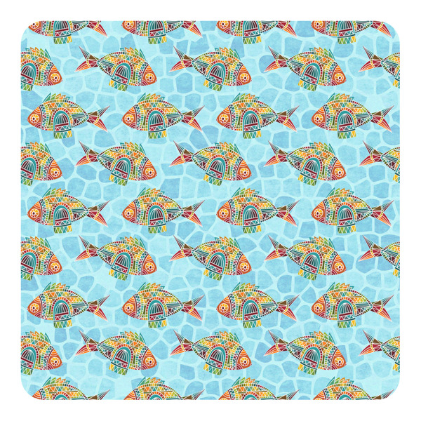 Custom Mosaic Fish Square Decal - Small