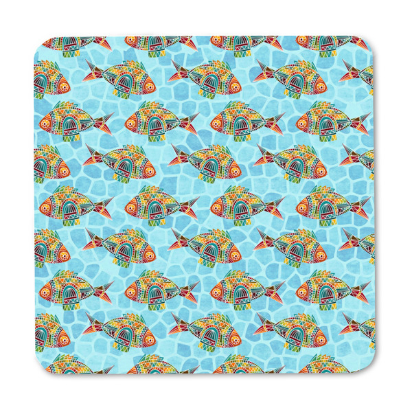 Mosaic Fish Square Fridge Magnet - FRONT