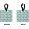 Colorful Fish Square Luggage Tag (Front + Back)