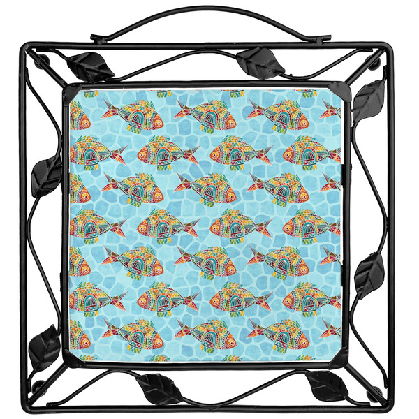 Custom Mosaic Fish Square Trivet