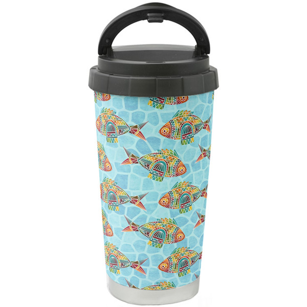 Custom Mosaic Fish Stainless Steel Coffee Tumbler