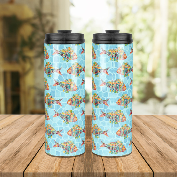 Mosaic Fish Stainless Steel Tumbler - Lifestyle