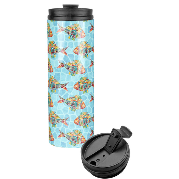 Custom Mosaic Fish Stainless Steel Skinny Tumbler