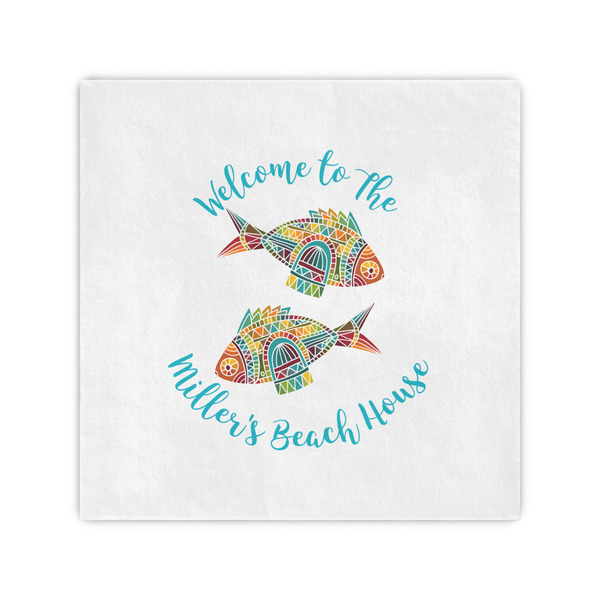 Custom Mosaic Fish Standard Cocktail Napkins