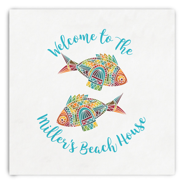 Custom Mosaic Fish Paper Dinner Napkins