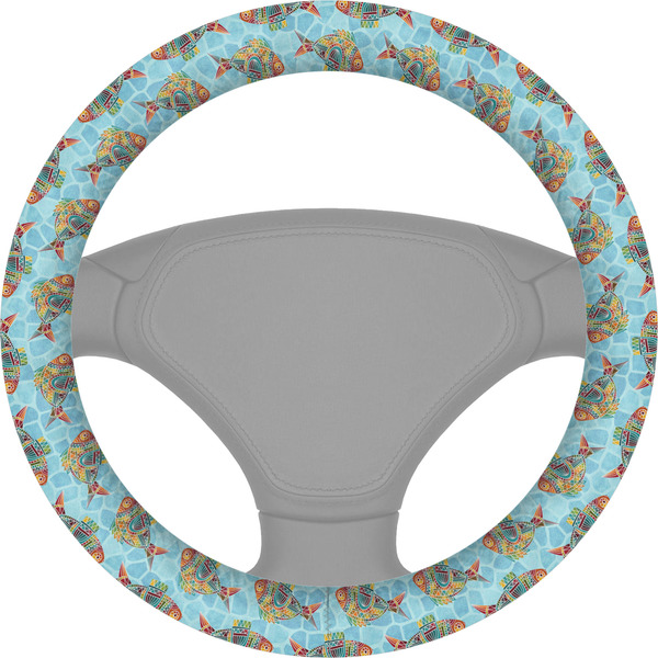 Custom Mosaic Fish Steering Wheel Cover