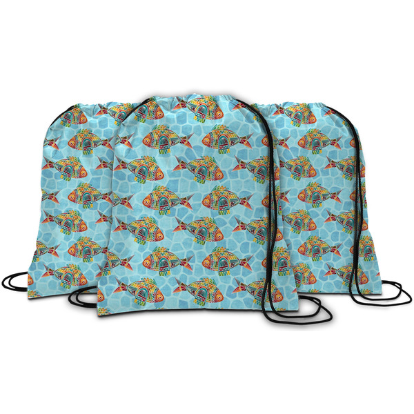 Mosaic Fish String Backpack - MAIN
