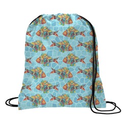 Mosaic Fish Drawstring Backpack - Large
