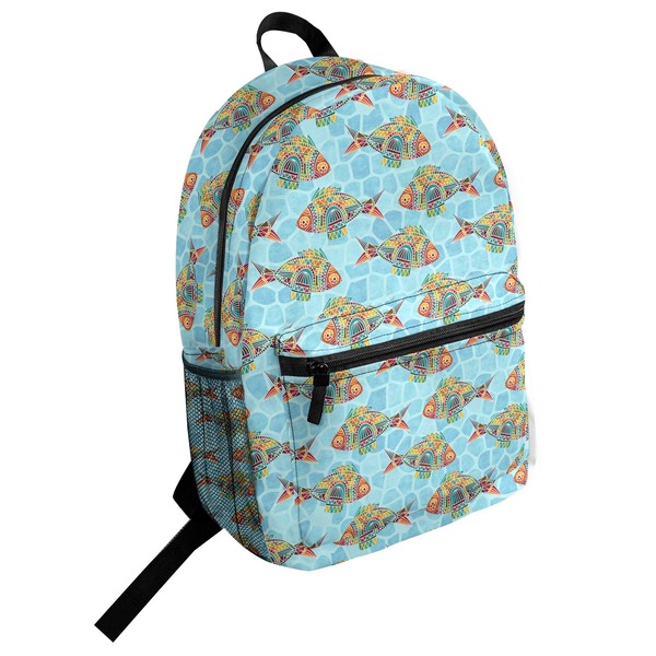 Custom Mosaic Fish Student Backpack