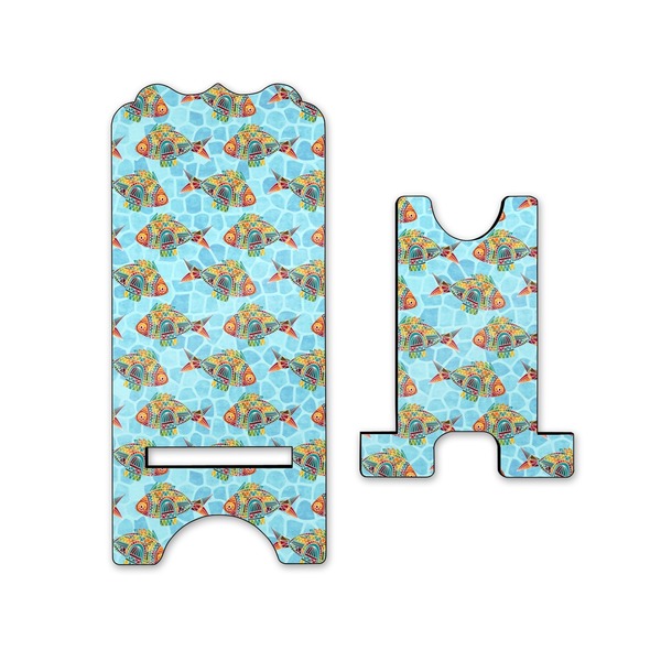 Mosaic Fish Stylized Phone Stand - Front & Back - Small