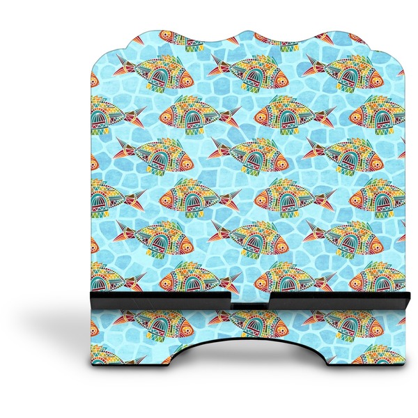 Mosaic Fish Stylized Tablet Stand - Front without iPad