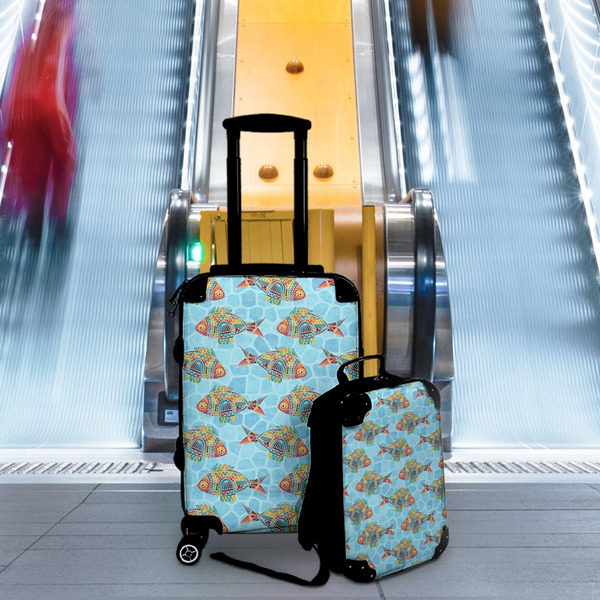 Mosaic Fish Suitcase Set 4 - IN CONTEXT