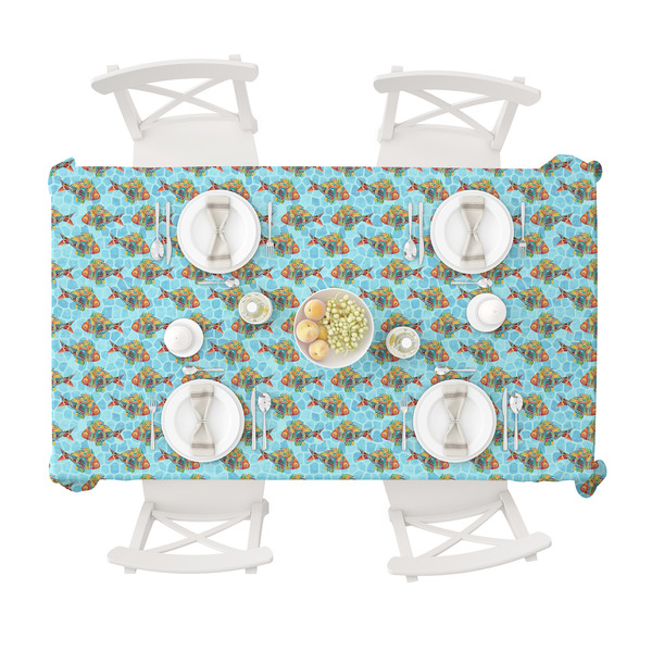Mosaic Fish Tablecloths (58"x102") - TOP VIEW