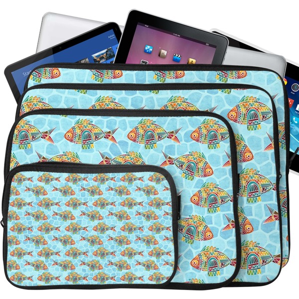 Colorful Fish Tablet & Laptop Case Sizes