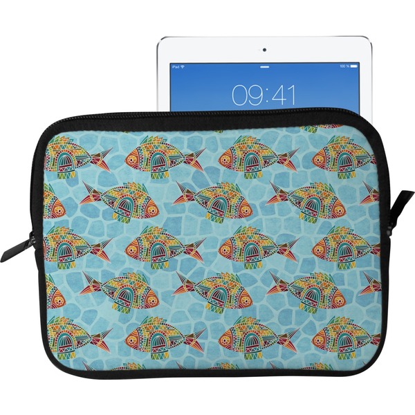 Custom Mosaic Fish Tablet Case / Sleeve - Large