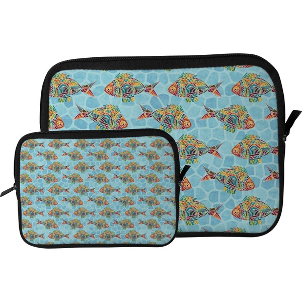 Colorful Fish Tablet Sleeve (Size Comparison)