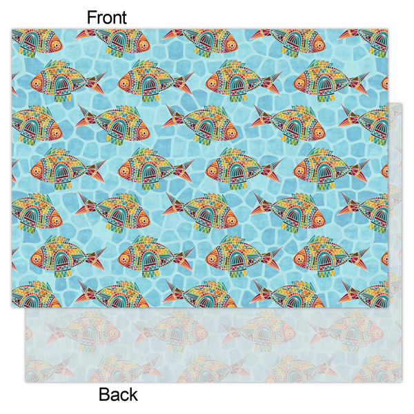 Mosaic Fish Tissue Paper - Heavyweight - Large - Front & Back