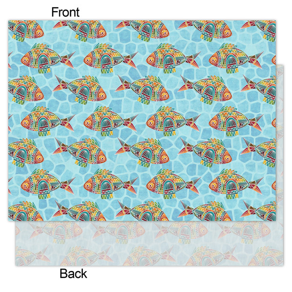 Mosaic Fish Tissue Paper - Lightweight - Medium - Front & Back