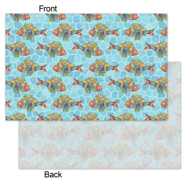Mosaic Fish Tissue Paper - Lightweight - Small - Front & Back