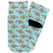 Mosaic Fish Toddler Ankle Socks - Single Pair - Front and Back