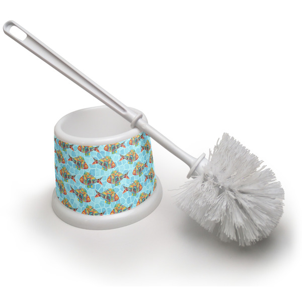 Custom Mosaic Fish Toilet Brush