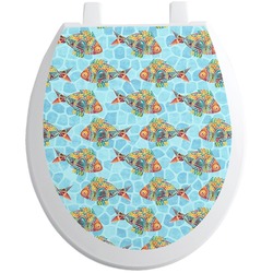 Mosaic Fish Toilet Seat Decal